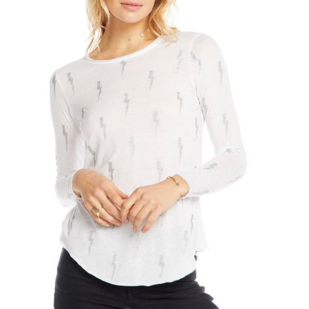 Chaser Glitter Bolts Long Sleeve Tee